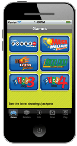 first mobile iPhone app for lottery play